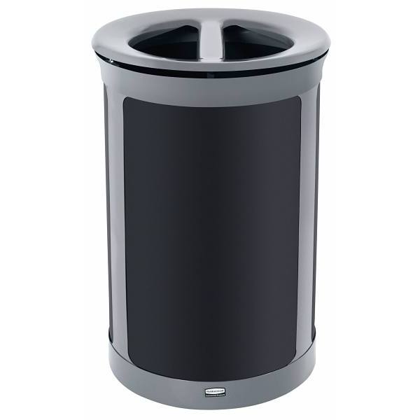Rubbermaid Commercial Enhance 23 Gal Round Dual Stream Indoor Trash Can (Gray)