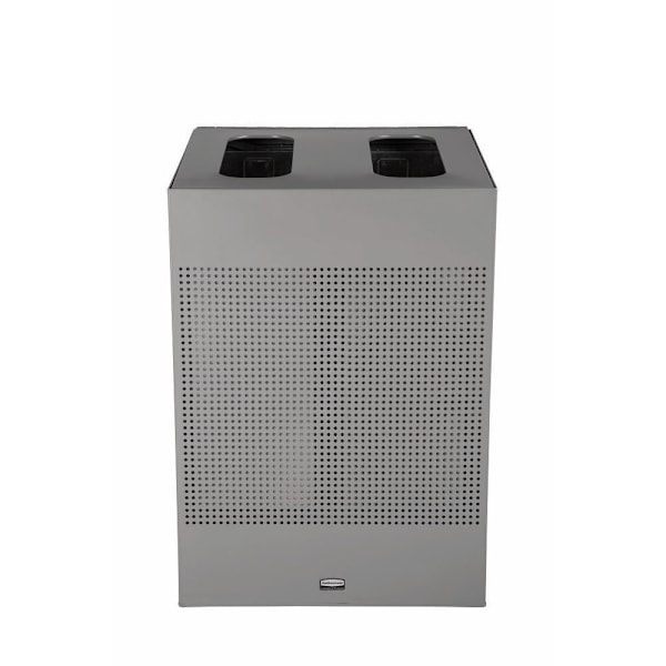 Rubbermaid Commercial Silhouettes Dual Stream 34 Gallon Trash Can (Silver)