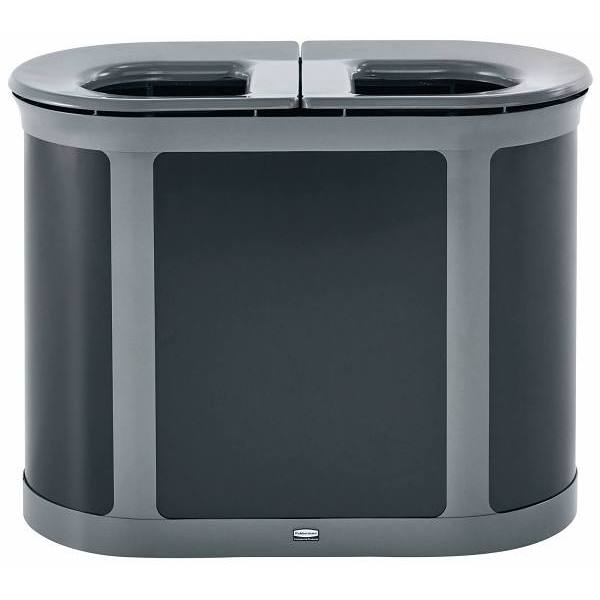 Rubbermaid Commercial Enhance Pill Dual Indoor Trash Cans (Gray)