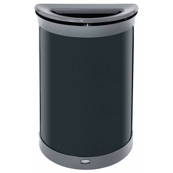 Rubbermaid Commercial Enhance 11.5 Gal Half Round Indoor Trash Can (Gray)
