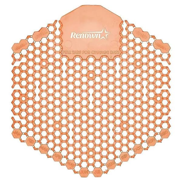 Renown Wave 3d 30-Day Anti-Splash Urinal Screen, Mango Scent, Package Of 10