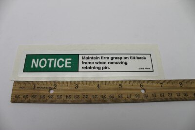 Genie Part # 27873GT – Decal, Maintain Grasp