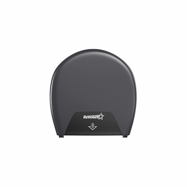 Renown Single Jr. Jumbo Toilet Paper Dispenser (Black)