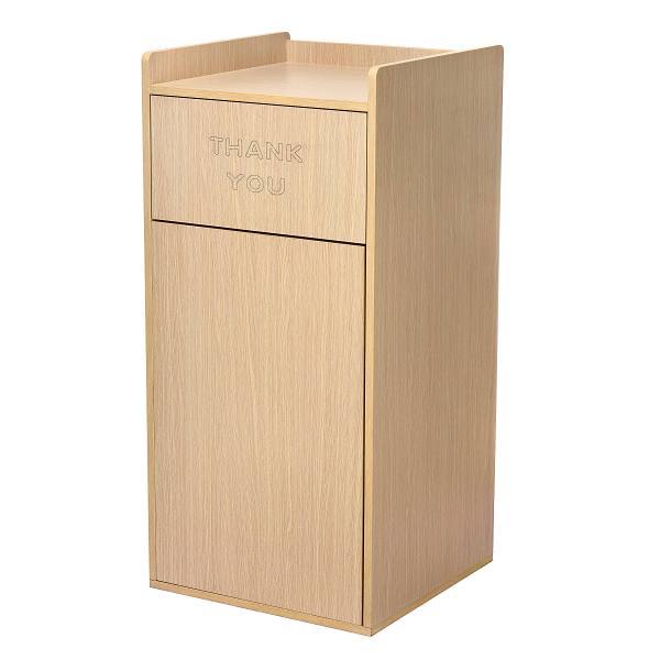 Alpine Industries 40 Gallon Oak Finish Wooden Tray Top Waste Enclosure