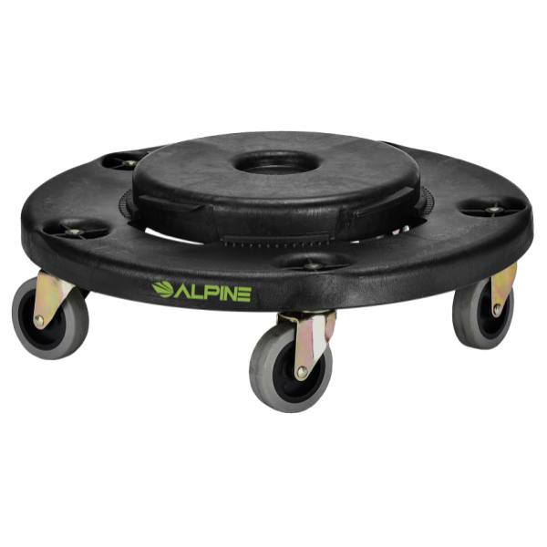 Alpine Industries Round Trash Can Dolly. Fits 20, 32, 44, 55-Gallon Trash Can