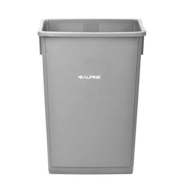 Alpine Industries Slim 23 Gallon Gray Waste Receptacle Trash Can
