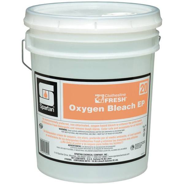 Spartan Clothesline Fresh, Oxygen Bleach EP 20, Unscented, 5 Gal