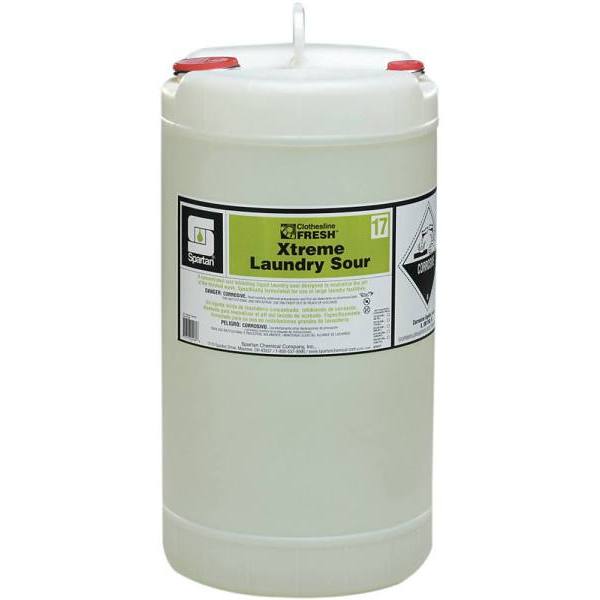 Spartan Clothesline Fresh, Xtreme Laundry Sour 17, Mild Scent, 15 Gal