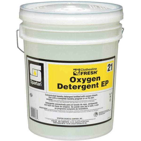 Spartan Clothesline Fresh, Oxygen Detergent EP 21, Unscented, 5 Gal.