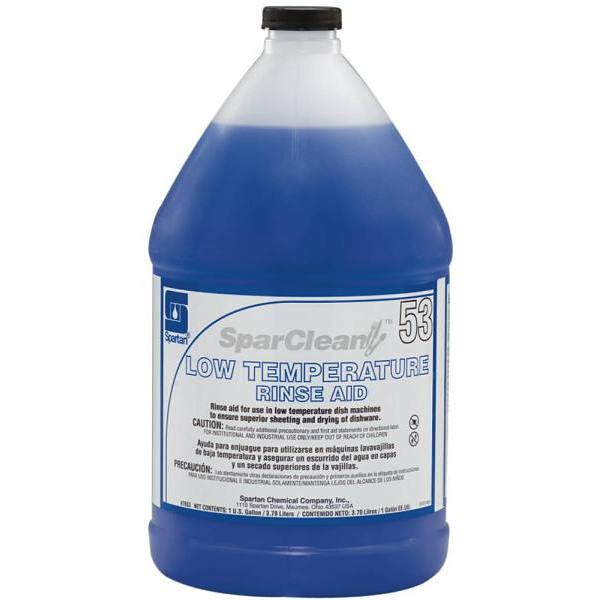 Spartan SparClean Low Temperature Rinse Aid 53, Mild Scent, 1 Gal.
