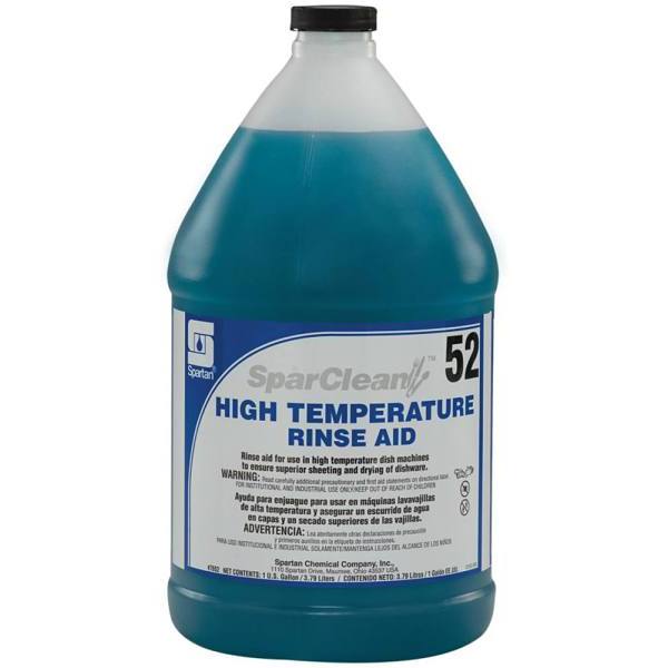 Spartan SparClean High Temperature Rinse Aid 52, Unscented,1 Gal.