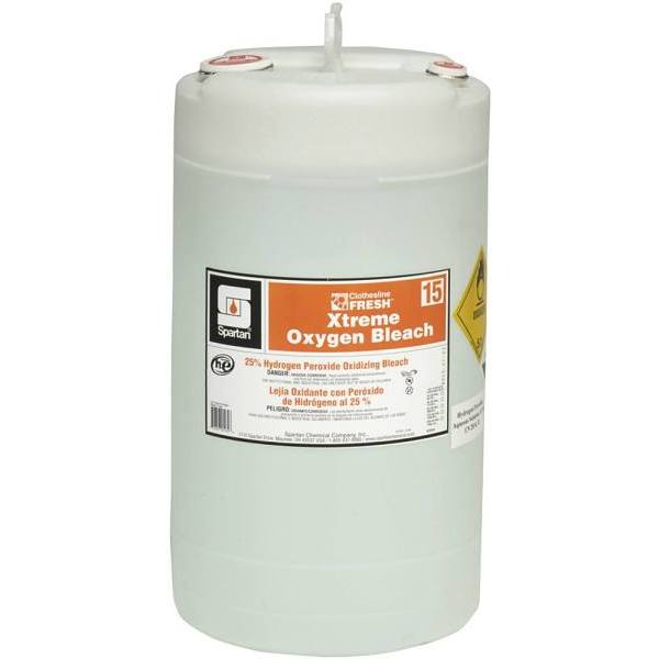 Spartan Clothesline Fresh, Xtreme Oxygen Bleach 15, Fragrance Free, 15 Gal
