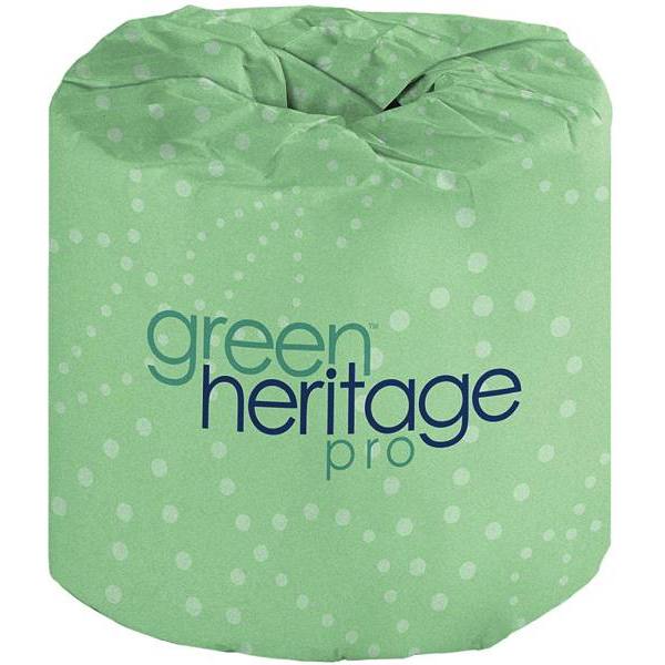 Green Heritage 2-Ply 100% Recycled Bathroom Tissue (White) (96-Case) (500 -Sheets/Roll)