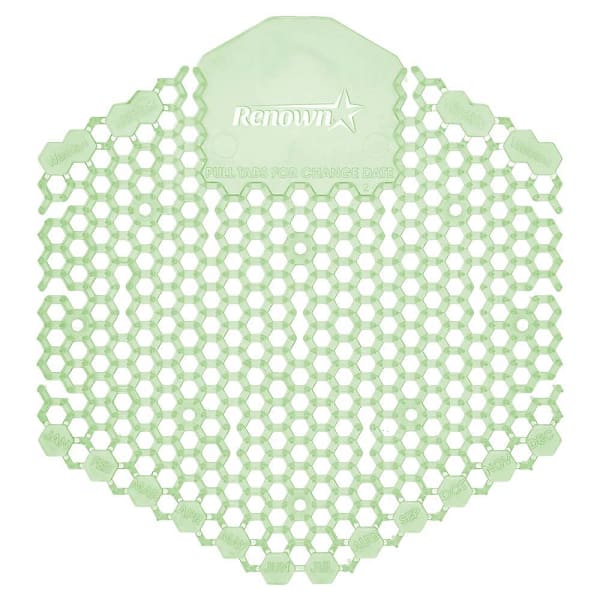 Renown Wave 3d 30-Day Anti-Splash Urinal Screen, Herbal Mint Scent, Package Of 10