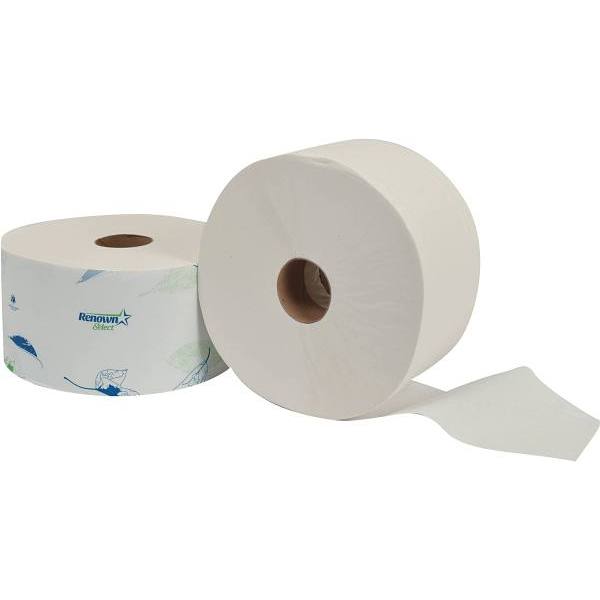 Renown High-Capacity OptiCore 2-Ply Toilet Paper, 2,000 Sheets/Roll, 12 Rolls/Case