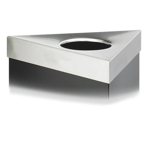 Safco Trifecta Waste Receptacle Lid, No Inscription, 20"X20"X3", Stainless Steel