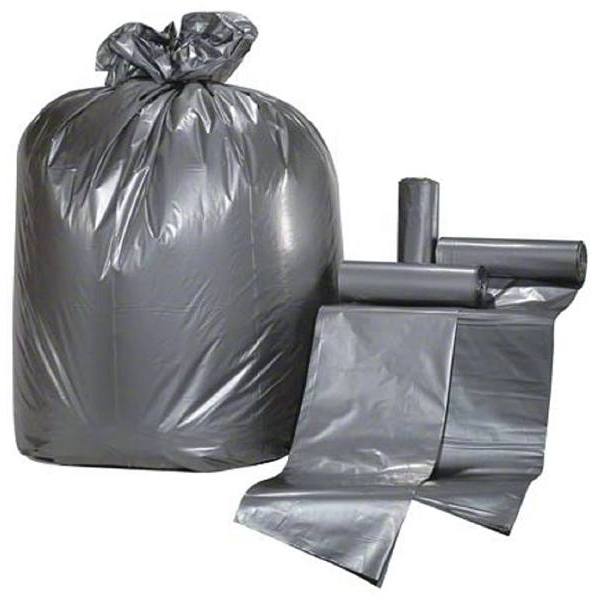 Renown Can Liner, 32 Gal., 1.2 Mil, Low Density, Gray, 32.5" X 45", Case Of 100