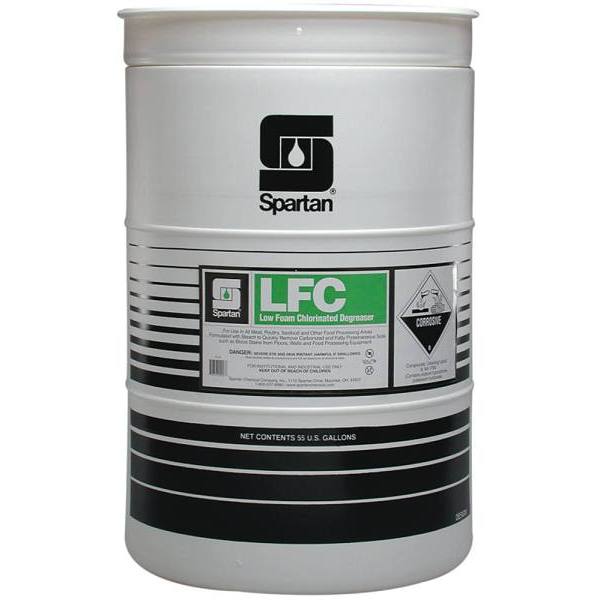 Spartan LFC Food Production Sanitation Cleaner, Unscented,55 Gal.