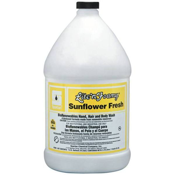 Spartan Lite'n Foamy Sunflower Fresh Foaming Hand Wash, Sunflower Scented 1 Gal.