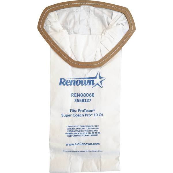 Renown Vacuum Bag For ProTeam Super Coach PRO 10 Qt, Package Of 10