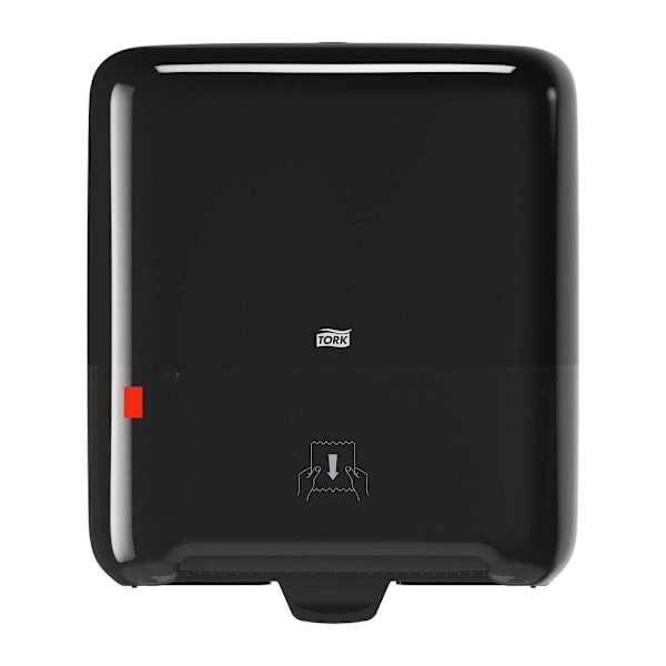 Tork Matic Hand Towel Roll Dispenser, Black, H1 System, Elevation Design, One-at-a-Time Dispensing
