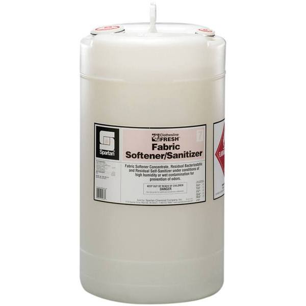 Spartan Clothesline Fresh, Fabric Softener/Sanitizer 7, Mild Scent, 15 Gal