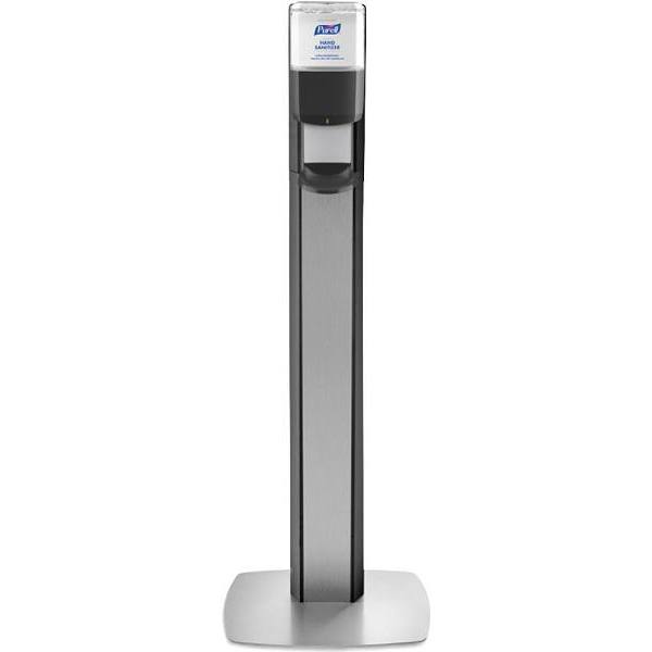 PURELL Messenger ES6 Silver Panel Floor Stand W/ Dispenser