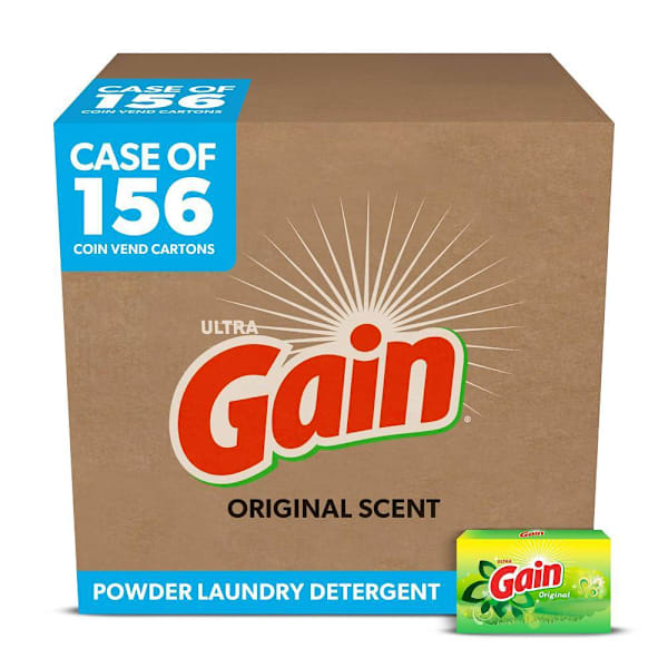 Gain Powder Detergent, Original Scent, Case Of 156