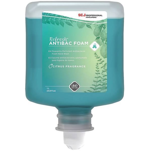 Sc Johnson Professional Refresh Antibacterial Foam Hand Soap, Orange Tip Cartridge, 1l, Case Of 6