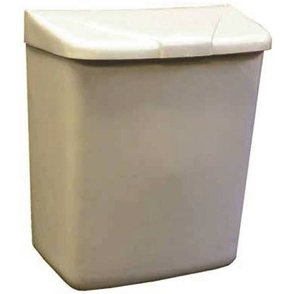 Plastic Sanitary Napkin Receptacle, White