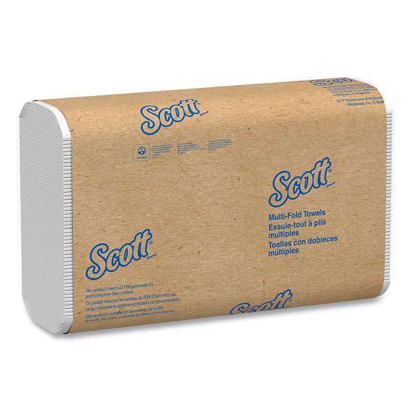 Essential Multi-Fold Towels, Standard Tier, Absorbency Pockets, 1-Ply, 9.2 X 9.4, White, 250/Pack, 16 Packs/Carton