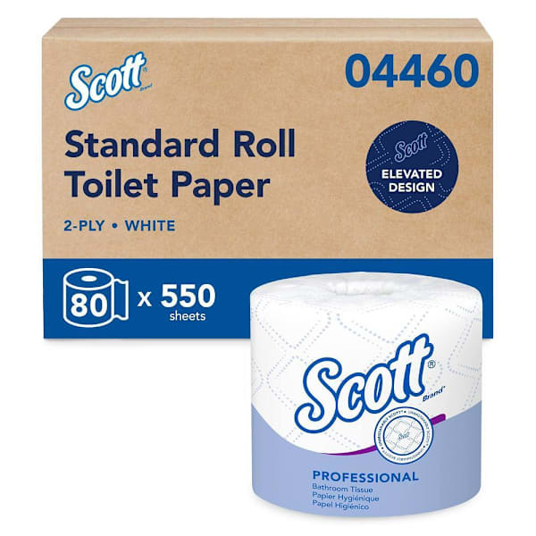 Scott Professional 2-Ply Standard Roll Toilet Paper, 80 Rolls Carton Of 80