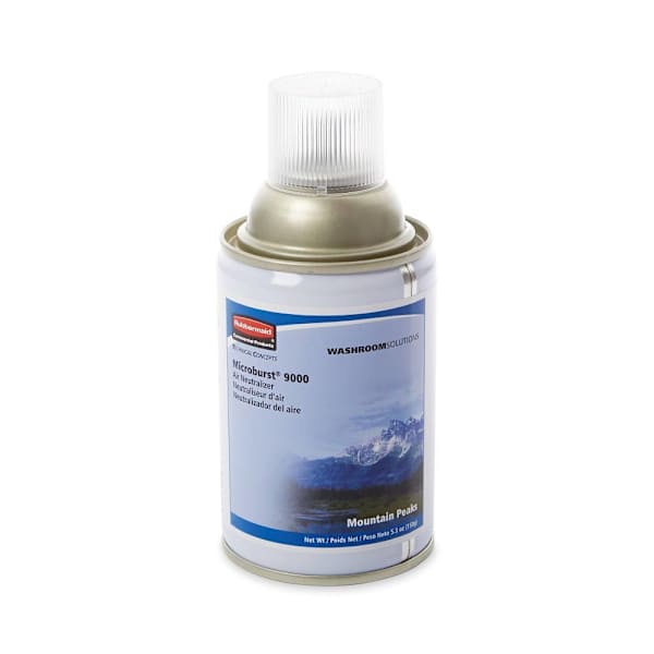 Rubbermaid Commercial Microburst 9000 Odor Neutralizer/Air Freshener Aerosol Refill, Mountain Peaks