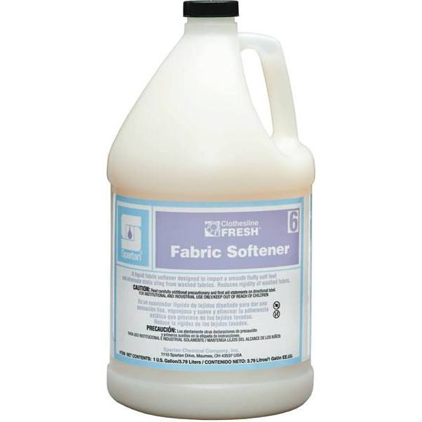 Spartan Clothesline Fresh, Fabric Softener 6, Pleasant Scent, 1 Gal