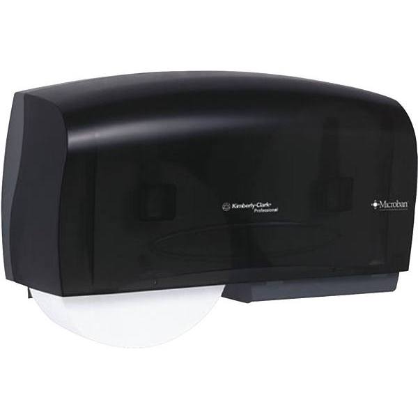 Scott Coreless Twin Toilet Paper Dispenser, 20 X 6 X 11 Smokey Black High Capacity