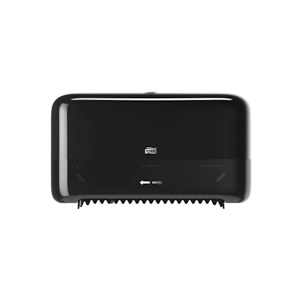 Tork OptiServe Coreless 2-Roll Horizontal Toilet Paper Dispenser, Black, T7 System, Elevation Design