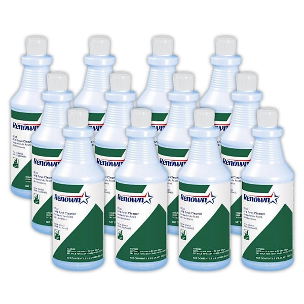 Renown High-Acid HD23 Clinging Toilet Bowl Cleaner Unscented, 32 Fl Oz, Case Of 12