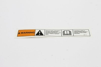 Genie Part # 31071GT – Decal, Warning, Failure to Read