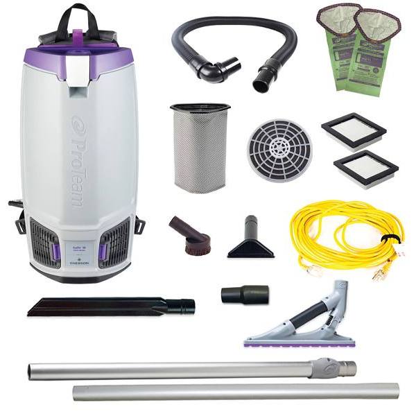 Proteam Gofit 10 10 Qt. 120v Commercial Backpack W/ Problade Carpet Floor Tool Kit