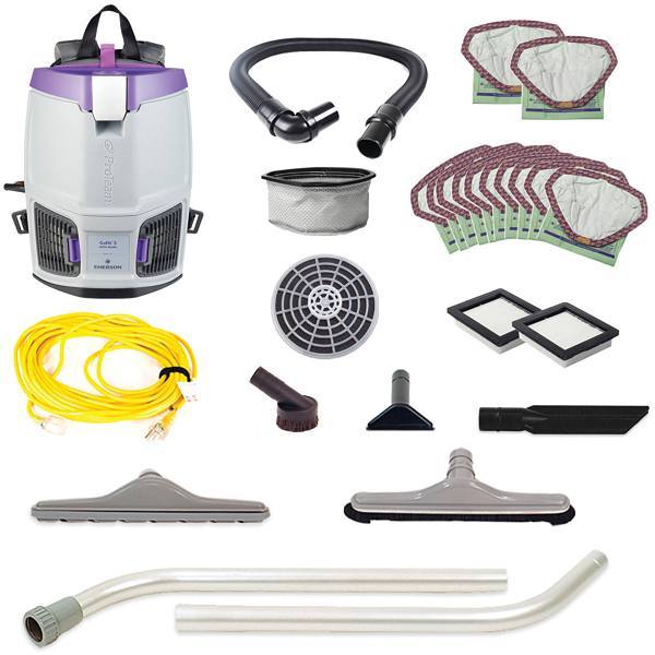 Proteam Gofit 33 Qt. Commercial Backpack W/ Straight Hose Cuffs And Tool Kit