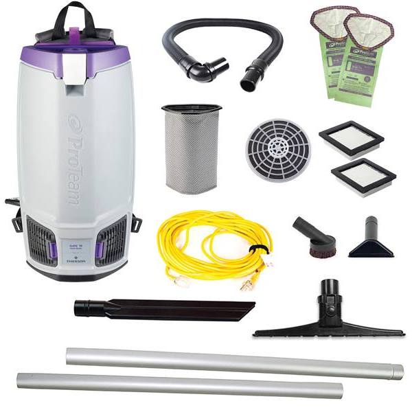 Proteam Gofit 10 10 Qt. 120v Commercial Backpack W/ 15 In. Carpet Sidewinder Tool Kit