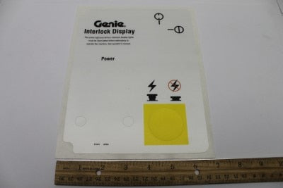 Genie Part # 31241GT – Decal, Label, Interlock Display