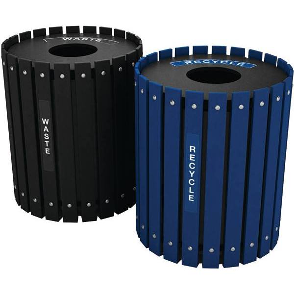 NEX-TERRA 35gal Round Waste Recycling Bin