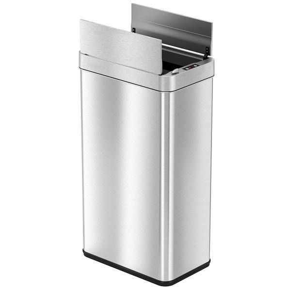 HLS Commercial 18 Gallon Wings Open Lid Sensor Trash Can With Odor Filter
