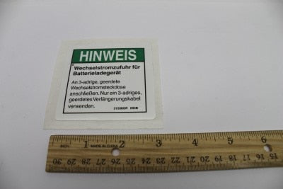 Genie Part # 31508GRGT – Decal, Notice, AC Power Supply