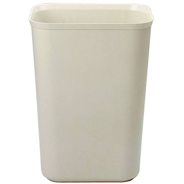 Rubbermaid Commercial Rectangular Fire-Resistant Trash Can, 10 Gal, Beige