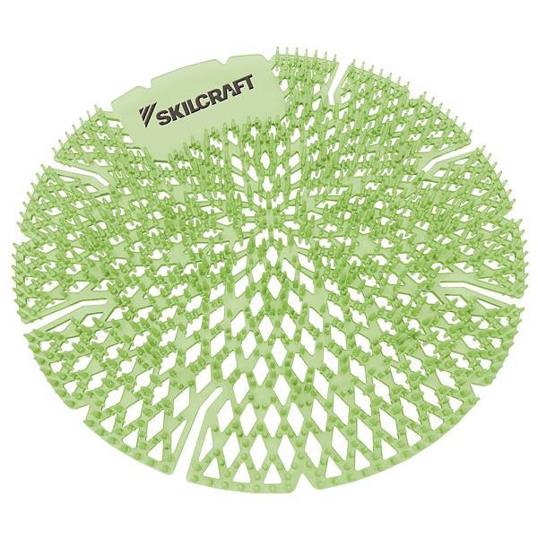 Skilcraft Ability One Urinal Screen Deodorizer, Calypso Lime, Case Of 10