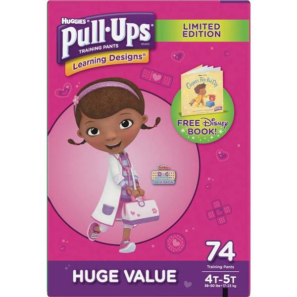 Pull-Ups Learning Designs Potty Training Pants For Girls 4T-5T Case Of 74