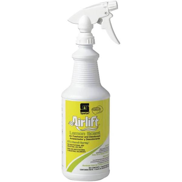 Spartan Airlift Air Freshener, Lemon Scent, 1 Qt, Case Of 12