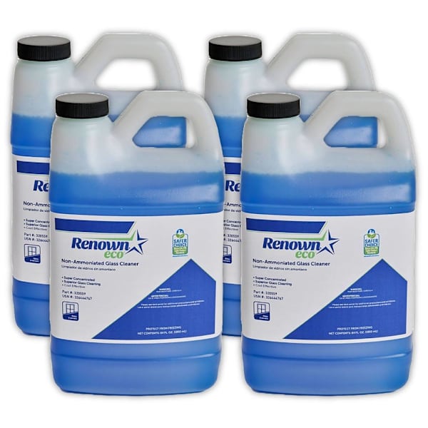 Renown Eco Non-Ammoniated Glass Cleaner, EPA Certified, 64 Oz, Case Of 4